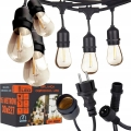 LED āra dekoratīvā virtene 30xE27/1W/230V 16,44 m IP44 melna