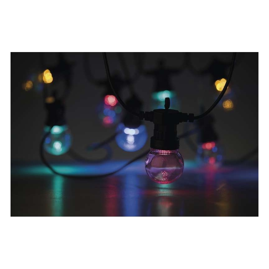 LED Āra dekoratīva virtene 50xLED/10m IP44 caurspīdīga