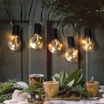LED Āra dekoratīva virtene GARLAND 10xLED/3xAA 3m IP44 silti balta
