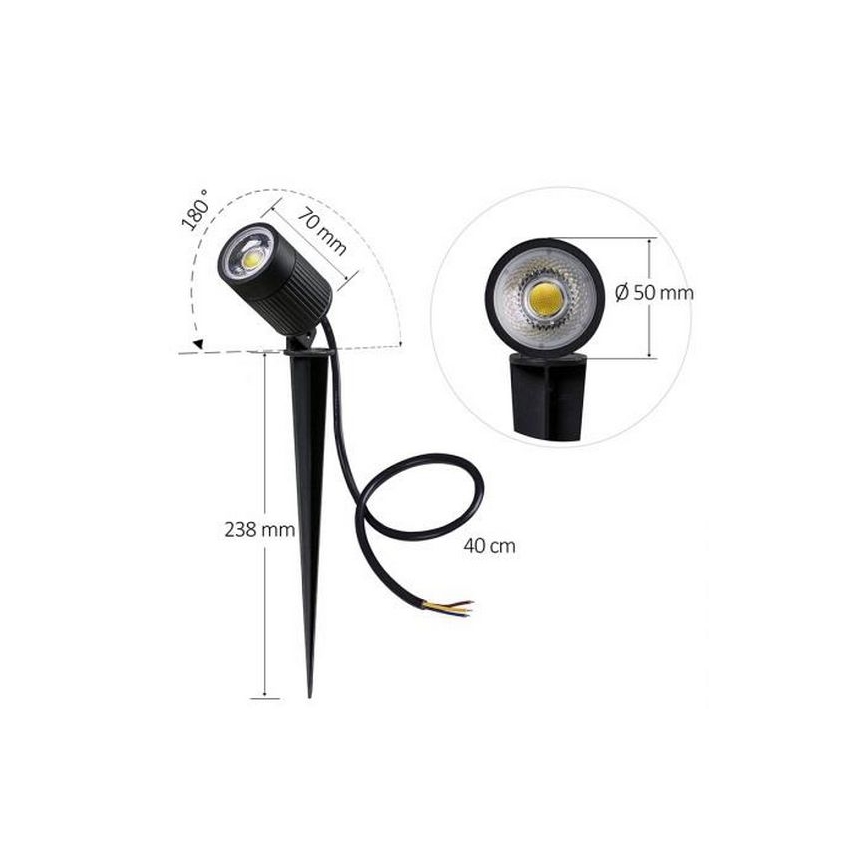 LED Āra gaismeklis LED/7W/85-264V IP67