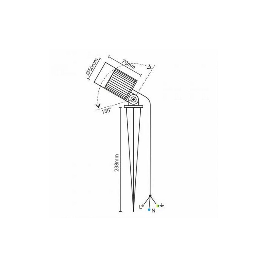 LED Āra gaismeklis LED/7W/85-264V IP67