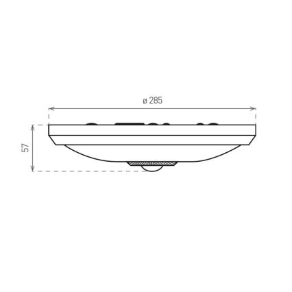 LED Āra griestu gaismeklis ar sensoru PIR LED/16W/230V IP54