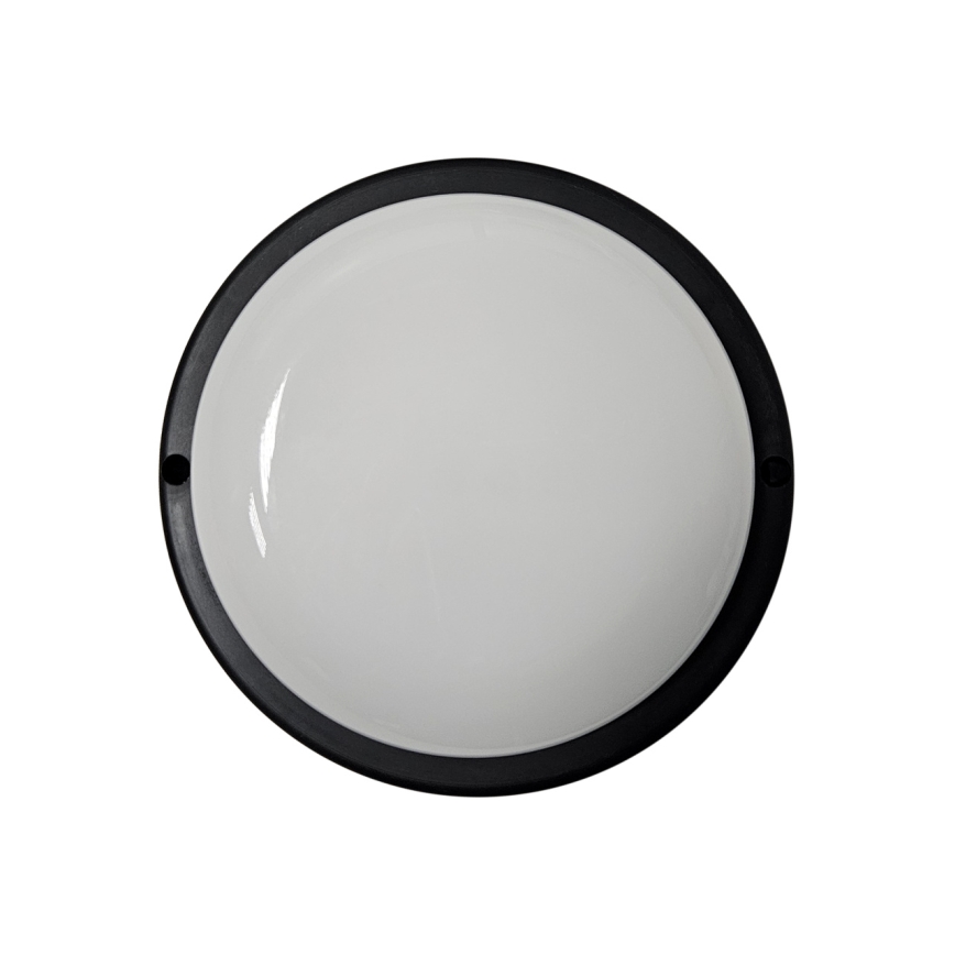 LED āra griestu gaismeklis LED/8W/230V 4200K Ø 14 cm IP64 melns