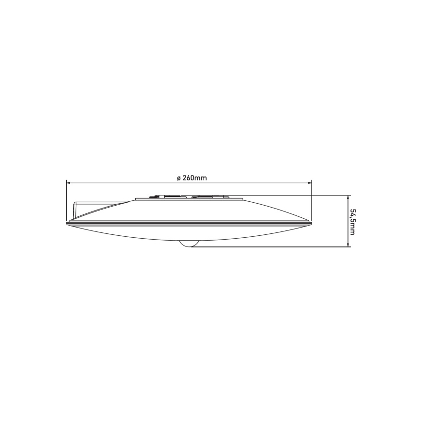 LED āra griestu gaismeklis VISTA ar sensoru, 15 W, 230 V, Ø 26 cm, IP54, balts