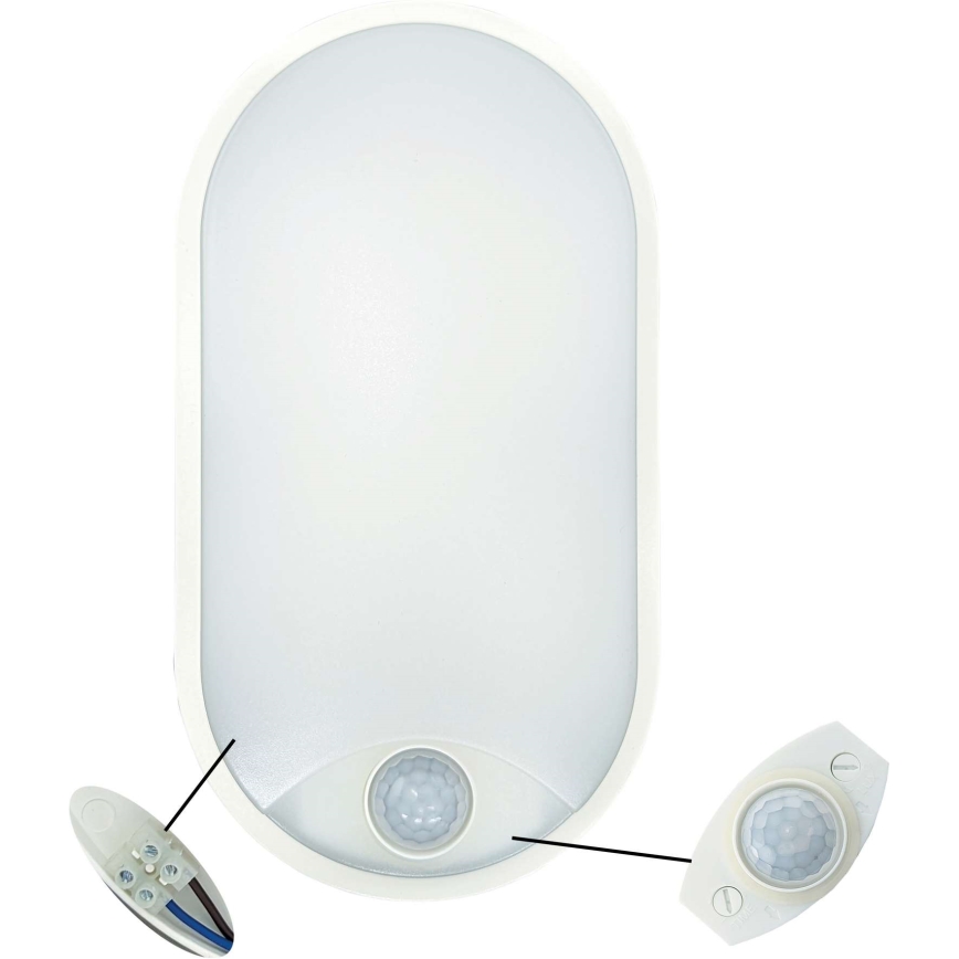 LED Āra griestu lampa ar sensoru LED/14W/230V IP54 balta
