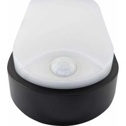 LED Āra griestu lampa ar sensoru LED/14W/230V IP54 melna