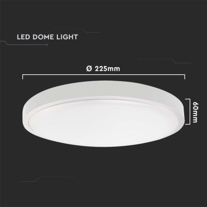 LED Āra griestu lampa ar sensoru LED/18W/230V 3000K IP44 balta