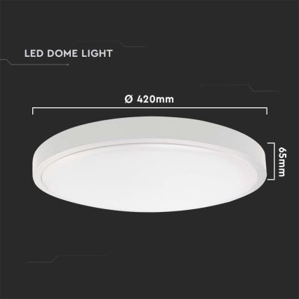 LED Āra griestu lampa ar sensoru LED/30W/230V 4000K IP44 balta