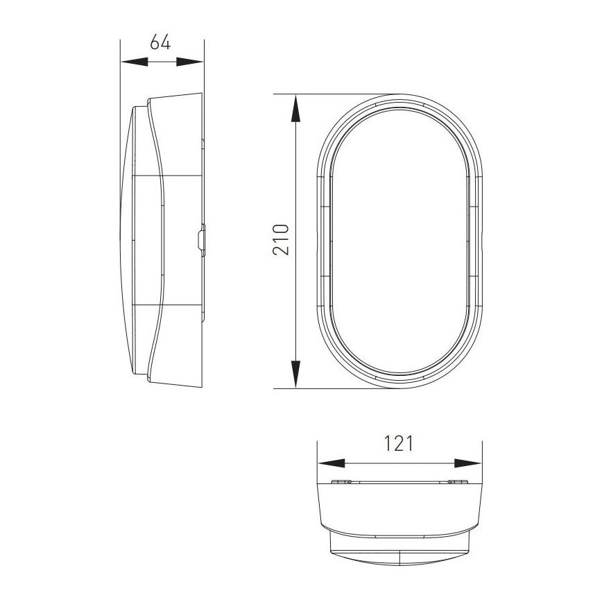 LED Āra griestu lampa LED/12W/230V 3000/4000/6500K IP65 balta