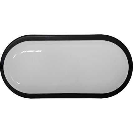 LED Āra griestu lampa LED/15W/230V 4200K 20x9,8 cm IP64 melna
