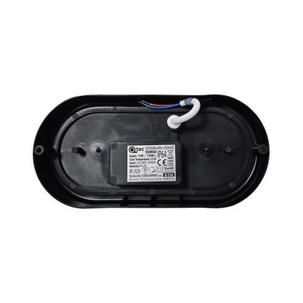 LED Āra griestu lampa LED/15W/230V 4200K 20x9,8 cm IP64 melna