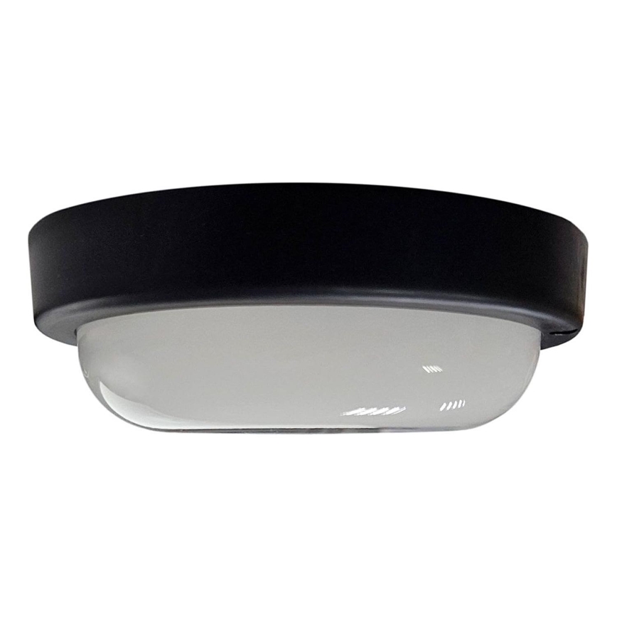 LED Āra griestu lampa LED/15W/230V 4200K d. 15,5 cm IP64 melna