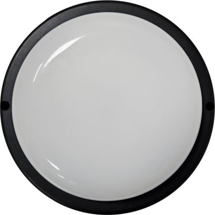 LED Āra griestu lampa LED/15W/230V 4200K d. 15,5 cm IP64 melna