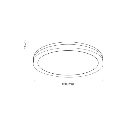 LED Āra griestu lampa MARLON LED/12W/230V 4000K IP54 melna