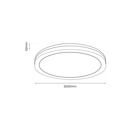 LED Āra griestu lampa MARLON LED/18W/230V 4000K IP54 melna