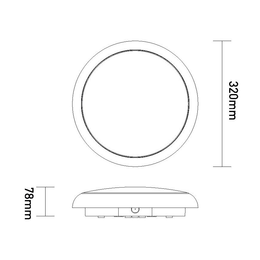 LED Aptumšojama āra griestu lampa STROPY LED/12/15/18/22W/230V 3000/4000/6000K IP65 melna