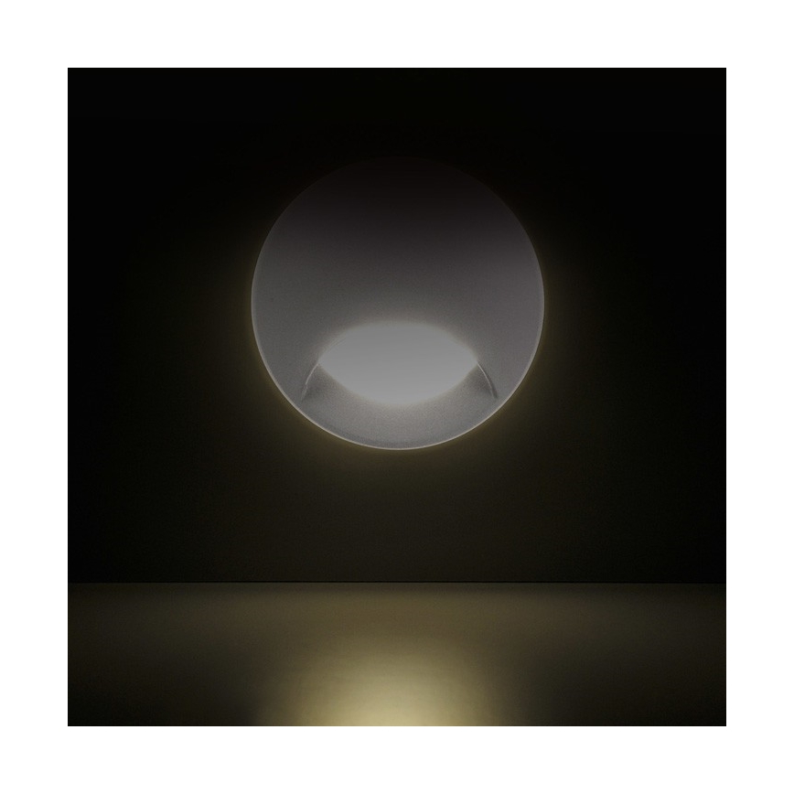 LED Āra iebūvējamais kāpņutelpas gaismeklis Q1 LED/3W/230V IP44