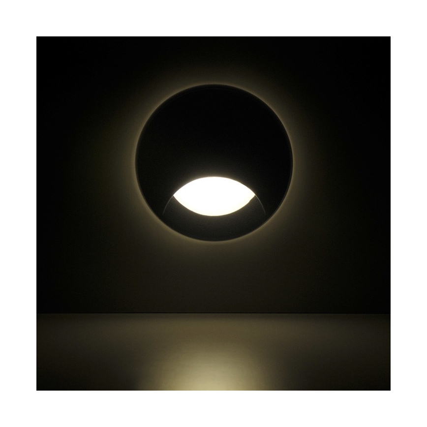 LED Āra iebūvējamais kāpņutelpas gaismeklis Q1 LED/3W/230V IP44