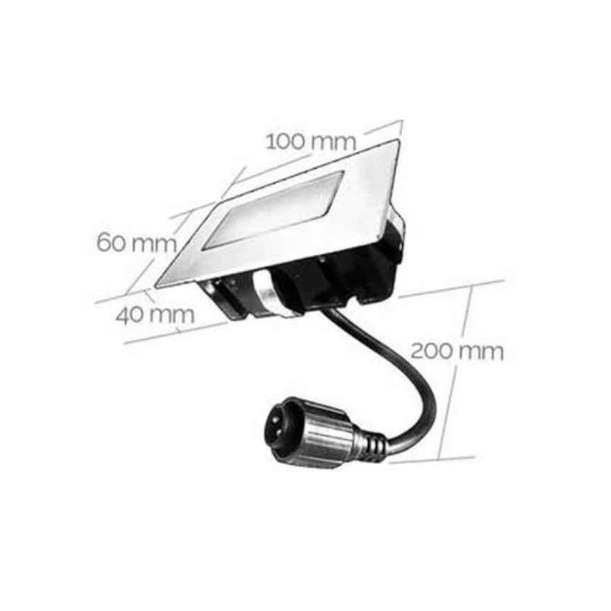 LED Āra iegremdējama lampa EASY CONNECT LED/2W/230V zila IP67 taisnstūrveida