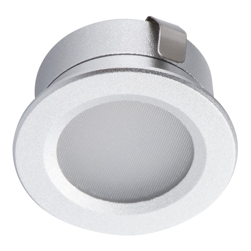 LED Āra iegremdējama lampa IMBER LED/1W/12V 4000K d. 3 cm 40 lm IP65 sudraba