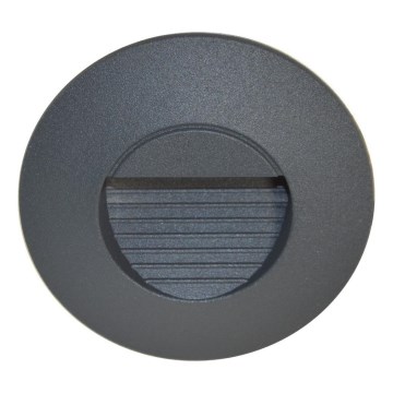 LED āra kāpņu gaismeklis UGRA LED/2W/230V 4000K IP54 antracīts