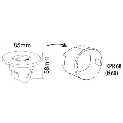 LED Āra kāpņu telpas apgaismojums DECENTLY LED/1,5W/230V 3000/4000/6000K IP44 balta