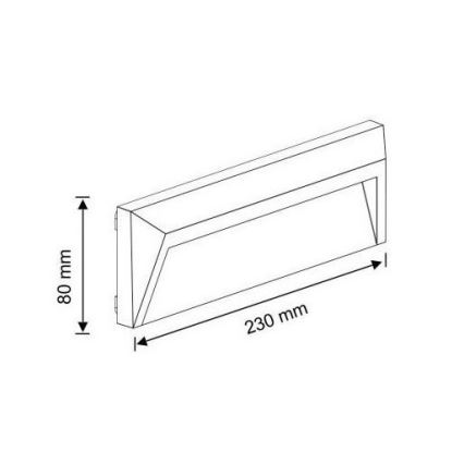 LED Āra kāpņu telpas apgaismojums HOLDEN LED/1,6W/230V IP65 grafīta