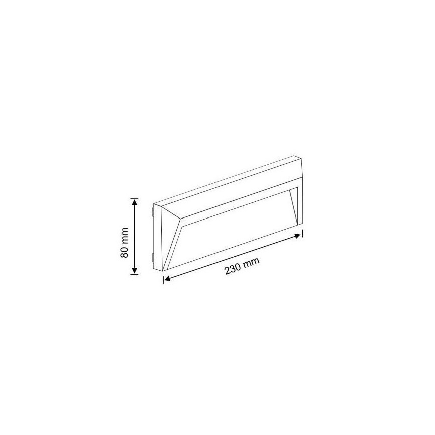 LED Āra kāpņu telpas apgaismojums HOLDEN LED/1,6W/230V IP65 grafīta