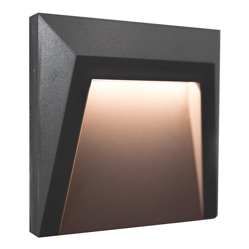 LED Āra kāpņu telpas apgaismojums HOLDEN LED/1W/230V IP65 antracīta