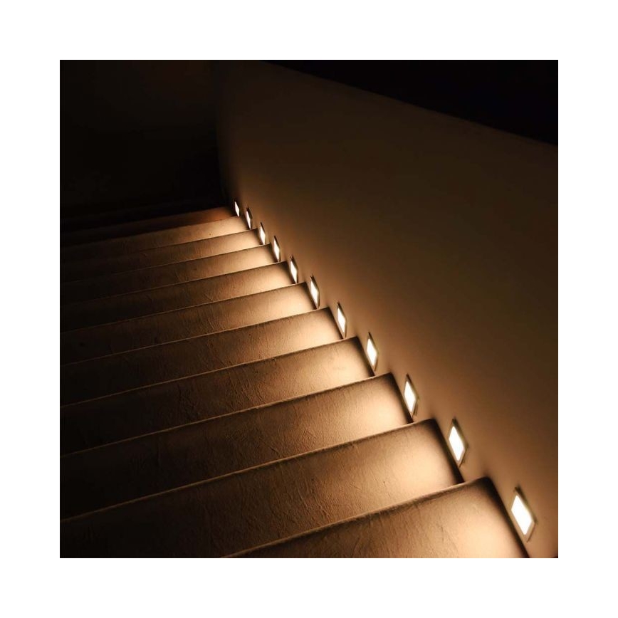LED Āra kāpņu telpas apgaismojums LED/3W/230V 3000K IP65 balta