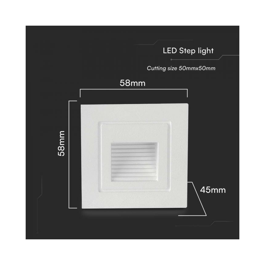 LED Āra kāpņu telpas apgaismojums LED/3W/230V 3000K IP65 balta