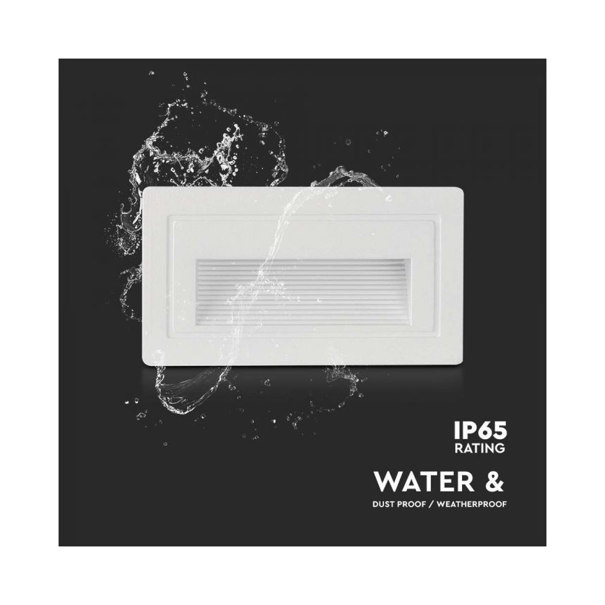 LED Āra kāpņu telpas apgaismojums LED/3W/230V 3000K IP65 balta