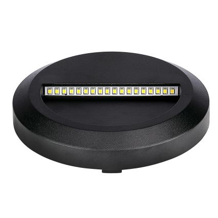 LED Āra kāpņu telpas lampa LED/2W/230V IP65 3000K melna