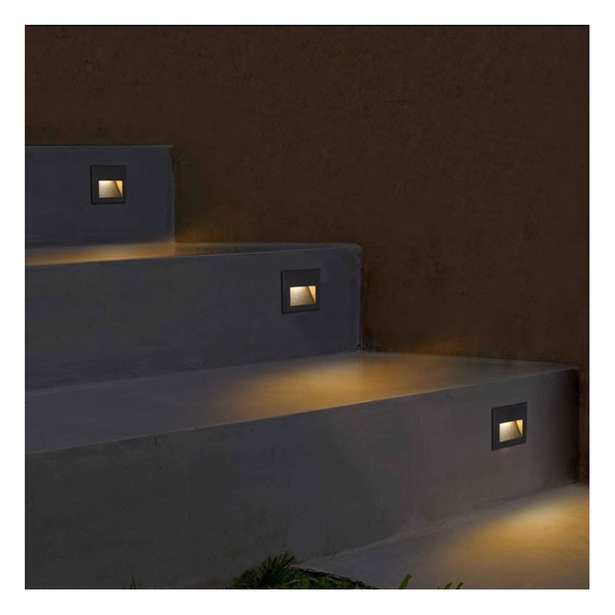 LED Āra kāpņutelpas gaismeklis  Q7 LED/3W/230V IP44