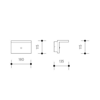LED Āra sienas lampa ar sensoru NATURA LED/12W/230V 4000K IP54 brūna/antracīta