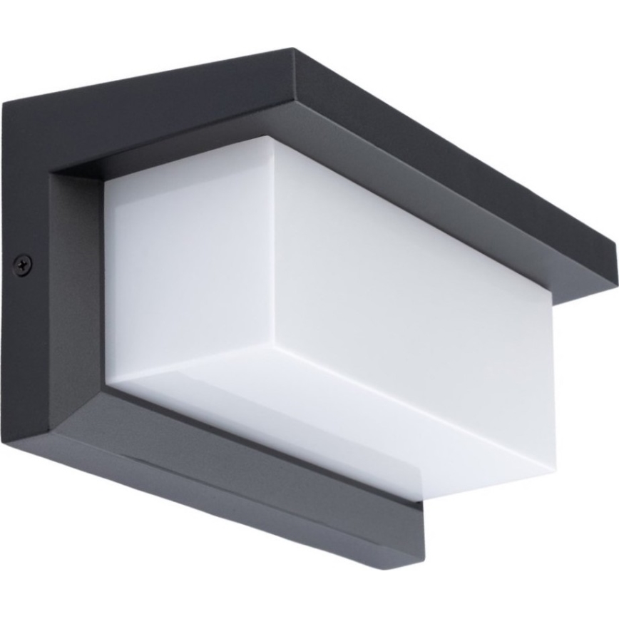 LED Āra sienas lampa ar spuldze ar krēslas sensoru NEELY 1xE27/9W/230V IP54 antracīta