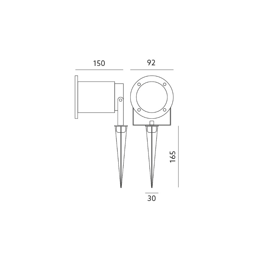 LED Āra lampa BLAKE 2 GU10/6W/230V IP65
