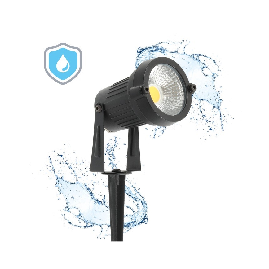 LED āra lampa BLAKE LED/5W/230V 3000K IP65 melna