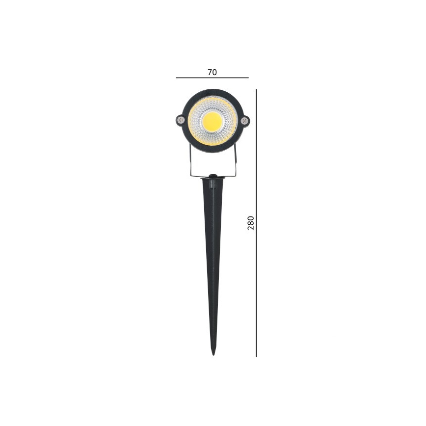 LED āra lampa BLAKE LED/5W/230V 4000K IP65 melna