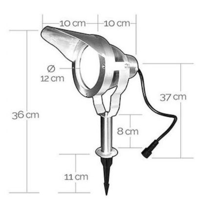 LED Āra lampa EASY CONNECT 1xGU10/10W/230V IP67 matēts hroms