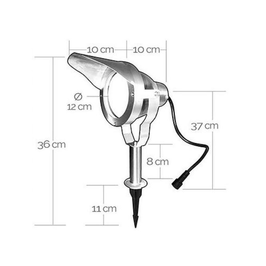 LED Āra lampa EASY CONNECT 1xGU10/10W/230V IP67 matēts hroms