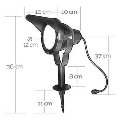 LED Āra lampa EASY CONNECT 1xGU10/10W/230V IP67 melna