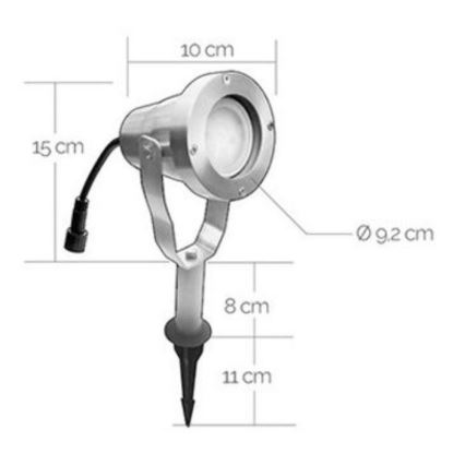 LED Āra lampa EASY CONNECT 1xGU10/4W/230V IP67 matēts hroms