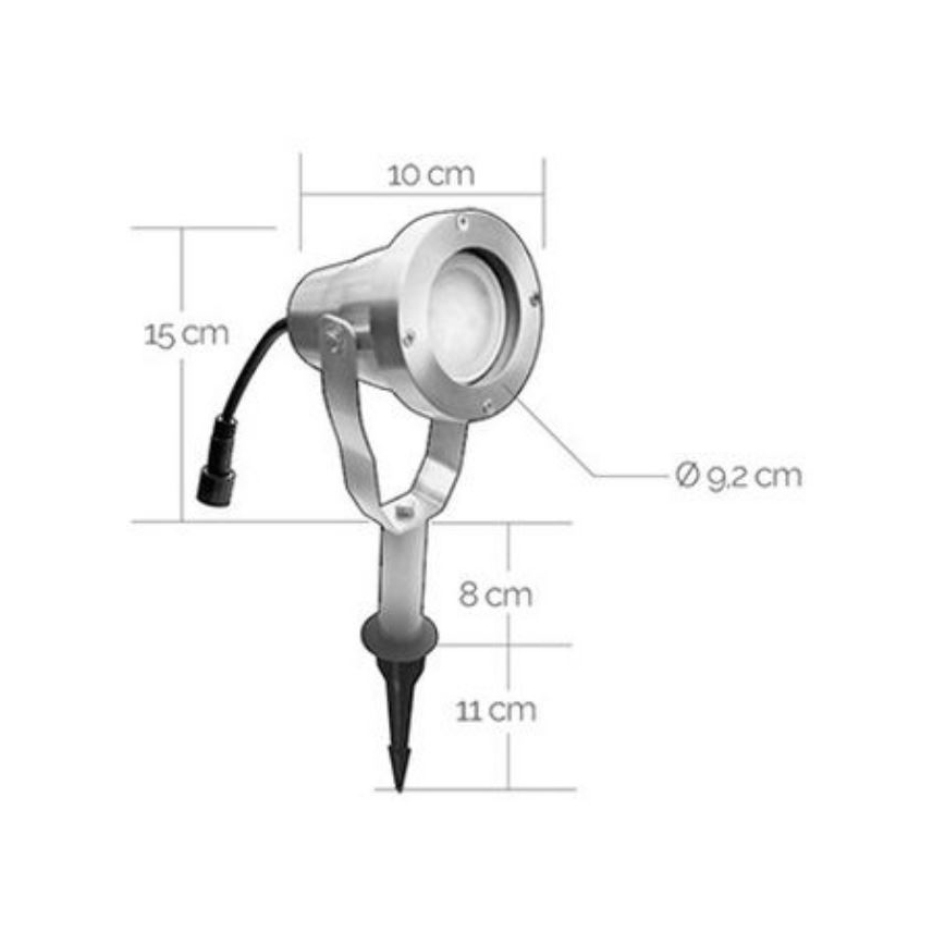 LED Āra lampa EASY CONNECT 1xGU10/4W/230V IP67 matēts hroms