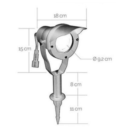 LED Āra lampa EASY CONNECT 1xGU10/6,5W/230V IP67 matēts hroms