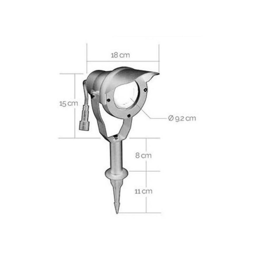 LED Āra lampa EASY CONNECT 1xGU10/6,5W/230V IP67 matēts hroms