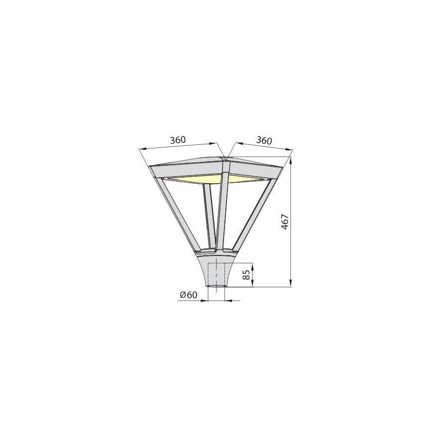 LED Āra lampa ELGO LED/45W/230V 4000K