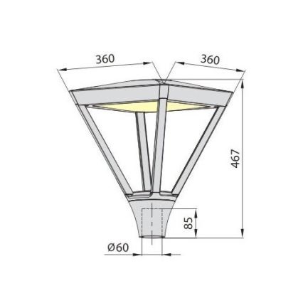 LED Āra lampa ELGO LED/60W/230V 4000K