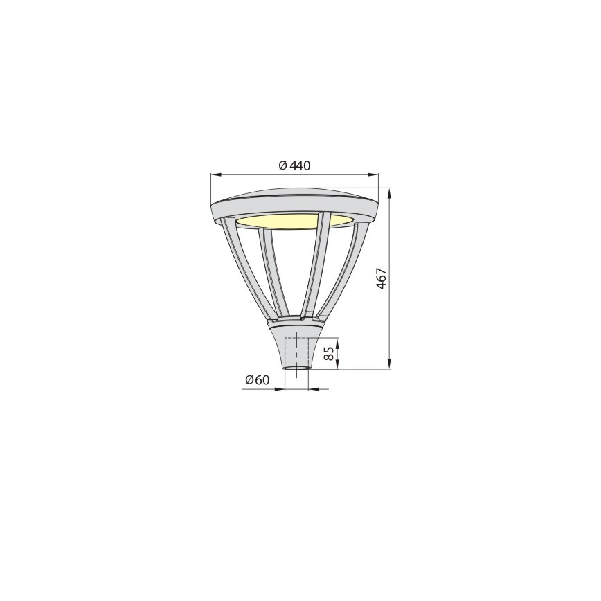 LED Āra lampa ELGO LED/60W/230V 4000K