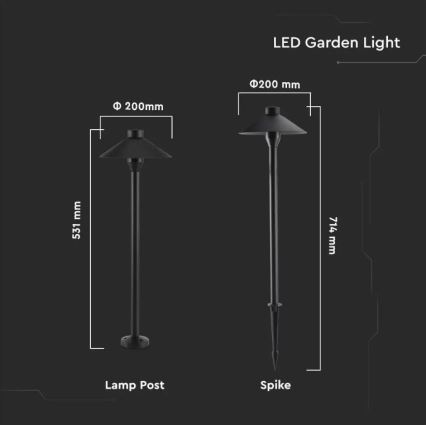 LED Āra lampa GARDEN LED/7W/230V 3000K IP65